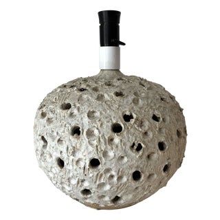 Large Mid-Century Danish Butalist Ceramic Table Lamp in the style of Sejer, 1960s For Sale