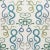 Sample - Schumacher X Charlap Hyman & Herrero Giove Fabric in Emerald & Sapphire For Sale