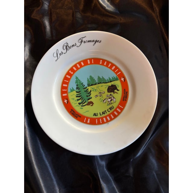 Ceramic 1970s French Provincial Earthenware Cheese Plate Service by Saint Amand - Set of 6 For Sale - Image 7 of 11