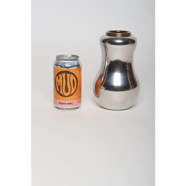 1930s Swedish Art Deco Pewter and Brass Pear Vase by Björn Trägårdh for Svenskt Tenn For Sale - Image 5 of 14