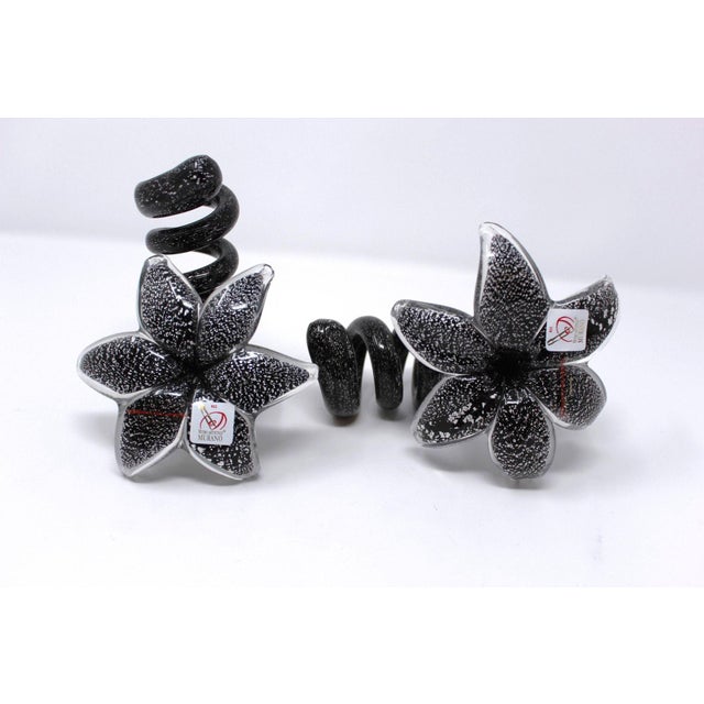Contemporary Murano Glass Candle Holders - a Pair For Sale - Image 3 of 3