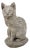 Vintage Composite Stone Cat Garden Statue, French 1970s For Sale