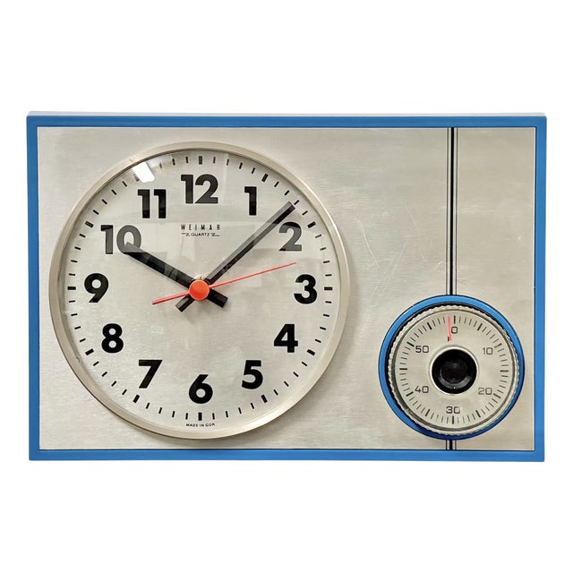 Vintage East German Kitchen Wall Clock from Weimar, 1970s For Sale