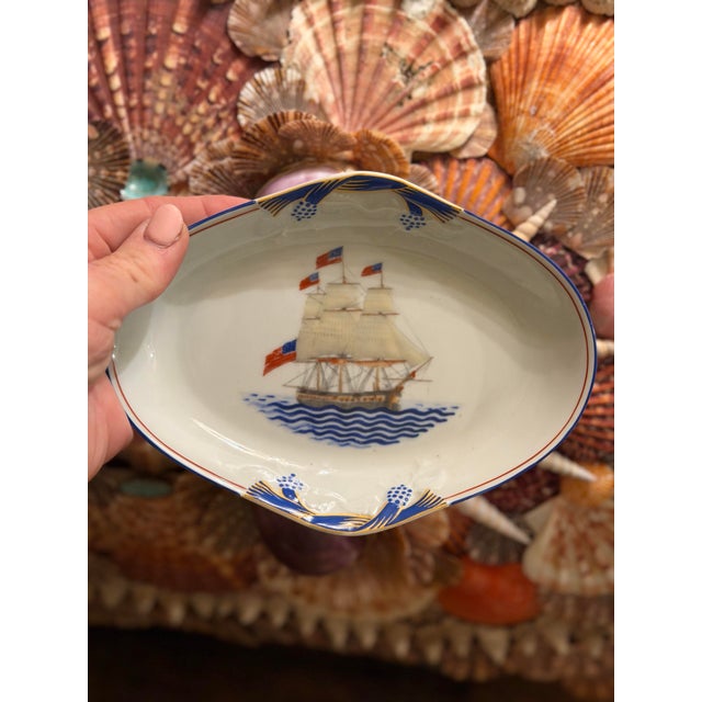 1980s Vintage Mottahedeh Maritime Ship Dish For Sale - Image 5 of 6