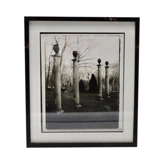 Contemporary Black and White Pillar Photograph in Frame For Sale