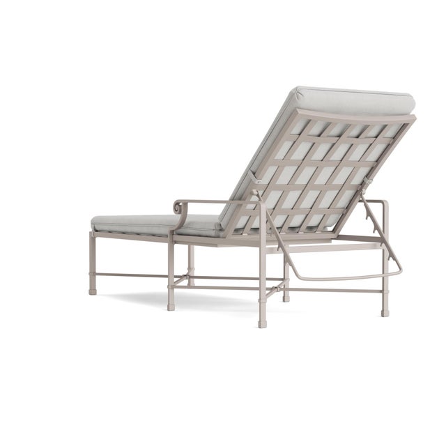 Not Yet Made - Made To Order Brown Jordan Venetian Adjustable Chaise Lounge, Dove frame with Fusion Dove fabric For Sale - Image 5 of 11