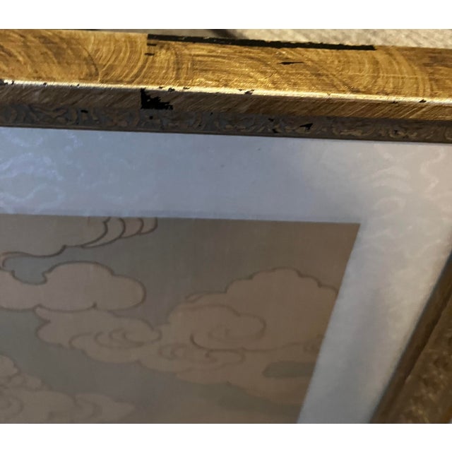 Blue Vintage Mid-Century Chinese "Celestial Maiden" Silk Painting Signed Zheng Qing For Sale - Image 8 of 16