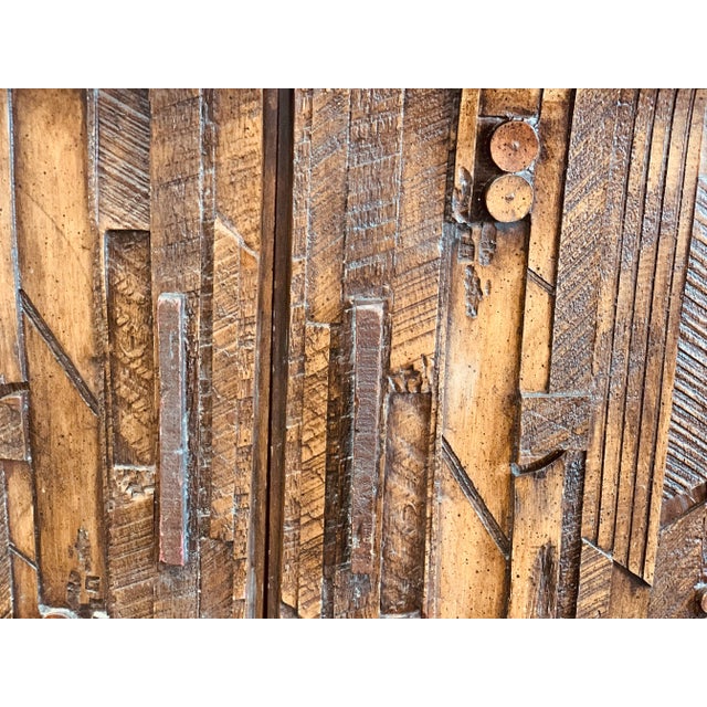 Vintage Brutalist Lane Pueblo Line Nightstand Cabinet For Sale In Phoenix - Image 6 of 7