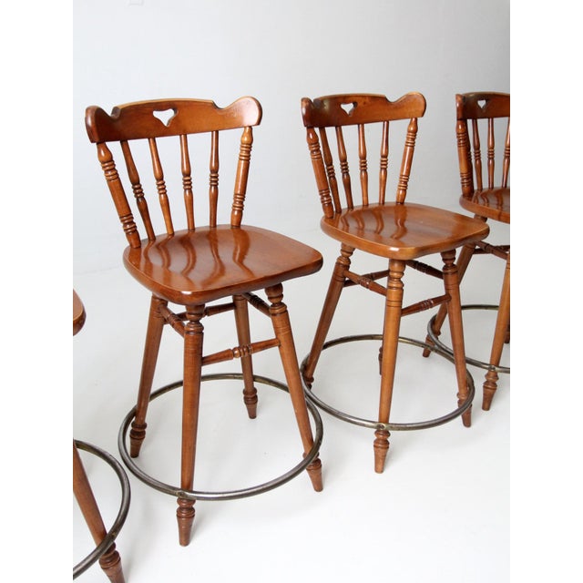 1960s Mid-Century Tell City Swivel Seat Counter Stools Set of 6 For Sale - Image 5 of 17