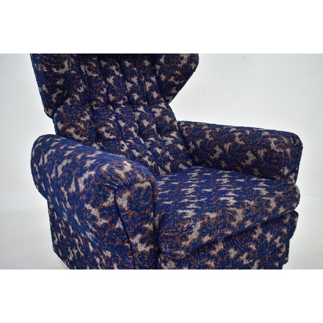 Mid-Century Wing Armchair, Czechoslovakia, 1960s For Sale - Image 17 of 18