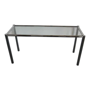 1970s Console Table in Chrome and Glass