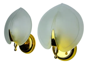 Leaf Wall Lights in Smoked Glass, Italy, 1970, Set of 2