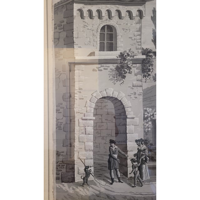 Early 18th Century Hand Painted Wallpaper Archival Frame For Sale - Image 12 of 12