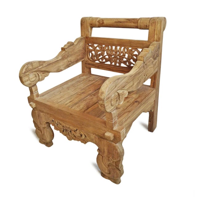 Vintage Outdoor Bali Roll Back Arm Chair For Sale - Image 4 of 9