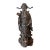 1970s Chinese Bronze Sculpture Deity Standing on a Dragon Fortune/ Prosperity/ Longevity For Sale