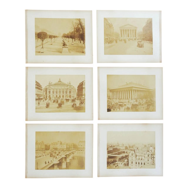 Antique 1880's Frith Photographs Paris Gardens Cityscapes - Set of 6 For Sale