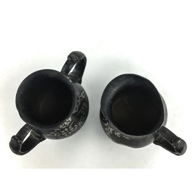 Mid 19th Century Pathpoint Quadruple Silver Cream & Sugar Set For Sale - Image 5 of 12