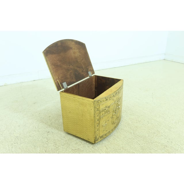 1960s Dutch Embossed Brass Flip Top Tinder Box For Sale - Image 5 of 10