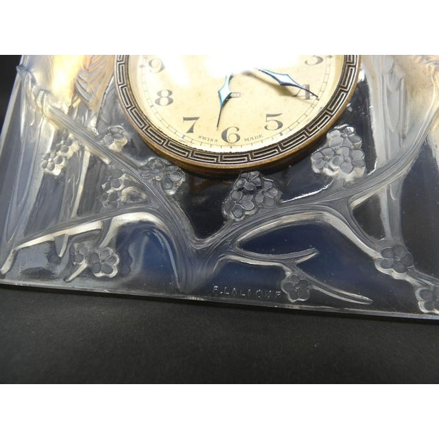 Rene Lalique Opalescent Glass 'Inseparables' Clock For Sale - Image 4 of 6