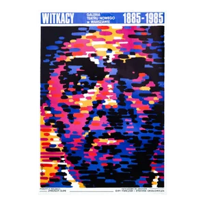 1985 Original Polish Poster, Witkacy Exhibition Teatru Nowego Warsovie (Swierzy)