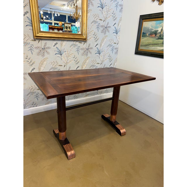 This is an charactered French bistro table that has an absolutely gorgeous finish with amazing age and patina on the...