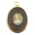 Antique French Miniature Portrait of a Lady, 19th Century, Oval Gilt Frame For Sale