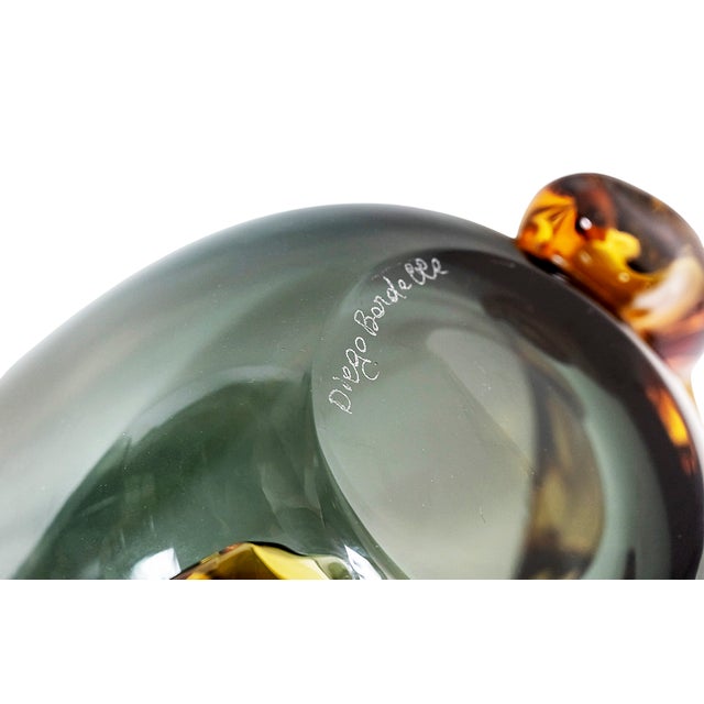 Vintage Italian Murano Glass Vase by Diego Bardella For Sale - Image 9 of 10