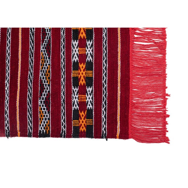 Modern Moroccan Flatweave Wool Rug by Azele Studio For Sale - Image 3 of 10