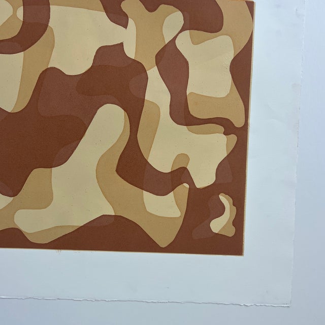 2020s Original Unframed French Modern Style Abstract Monotype by Merrill Bullis Titled “Bain De Soleil” For Sale - Image 5 of 5