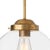Raw Brass and Clear Glass Ceiling Lamp from Konsthantverk For Sale - Image 4 of 7