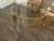 1970s 1970s Neoclassical Style Gold-Tone Metal and Beveled Glass Accent Table For Sale - Image 5 of 8