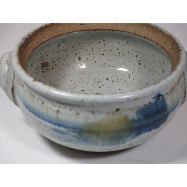 1980s Studio Pottery Speckled Bowl For Sale - Image 4 of 8