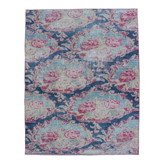 Antique Persian Tabriz Rug With Elegant Floral Motifs and Soft Pastel Tones 3'6 X 4'8 For Sale