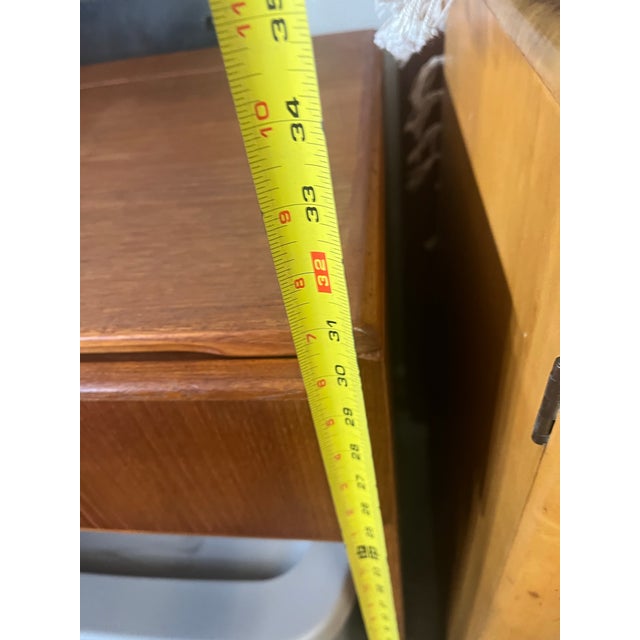 1960s Komfort Made in Denmark a Mid-Century Danish Modern Teak Flip-Top Vanity Desk For Sale - Image 12 of 12