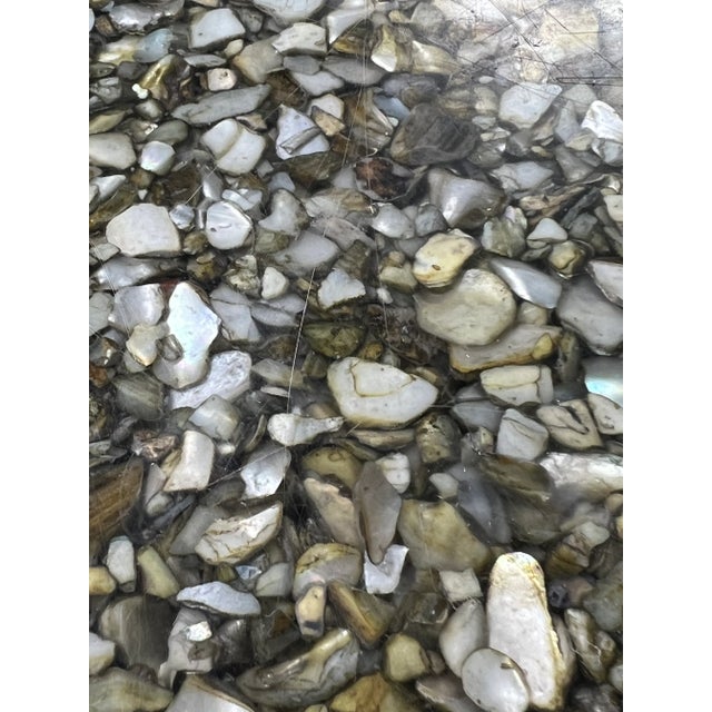 Stone 1970s Resin and Stone Table With Chairs - a Set of 6 For Sale - Image 7 of 13