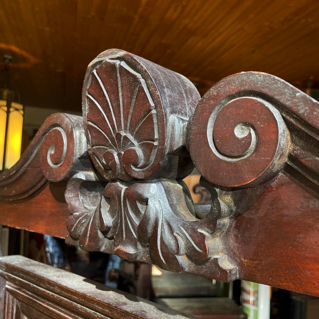 Massive Late 1800s Mahogany Cheval Mirror For Sale - Image 10 of 10
