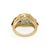 Contemporary Vintage 5.16ct Tourmaline & Diamond 18k Yellow Gold Ring Size 6 For Sale - Image 3 of 4