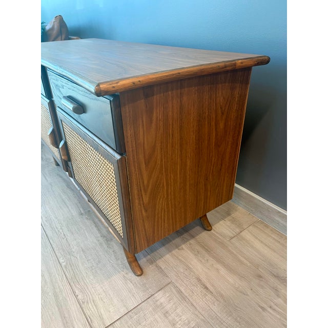 Vintage MCM Bamboo and Cane Sideboard Cabinet For Sale In Los Angeles - Image 6 of 8