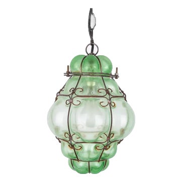 Venetian Murano Style Glass Pendant Light, 1960s For Sale