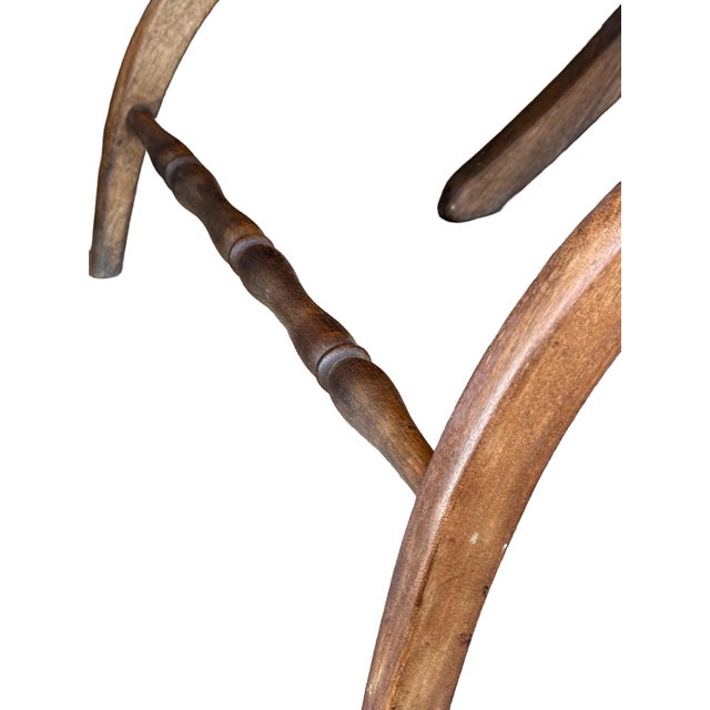 French Cruise Liner Deck of Lounge Chair of Teak and Cane For Sale - Image 11 of 14