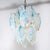 Mid-Century Modern Mid-Century Hand-Blown Murano Opalescent & Cerulean Detail Glass Chandelier For Sale - Image 3 of 18