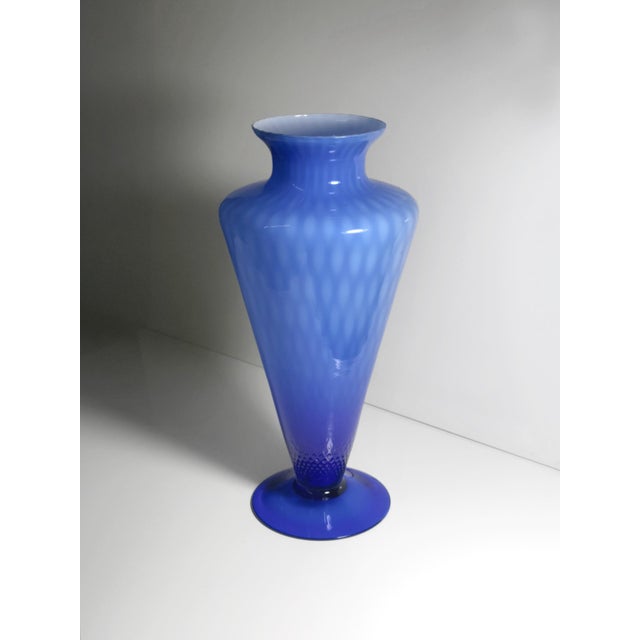 Cobalt Blue Murano Glass Vase, 1960s For Sale - Image 6 of 6
