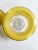 Early 20th Century Art Deco Glass Pedestal Compote or Candy Dish Yellow With Gold Trim, Fleur-De-Lis Handle For Sale In Cleveland - Image 6 of 16