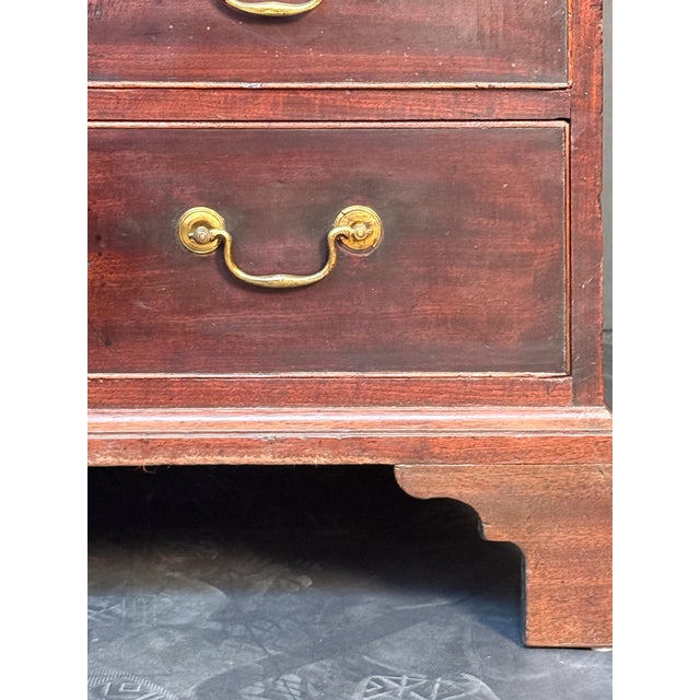 Georgian Small Chest of Drawers of Mahogany on Bracket Feet For Sale - Image 13 of 14