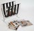 1970s 1970s Vintage Chrome Leather Magazine Rack in the Style of Alessandro Albrizzi For Sale - Image 5 of 5