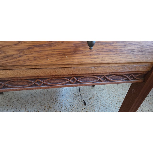 Early 20th Century Early 20th Century Restored Oak Sideboard For Sale - Image 5 of 11