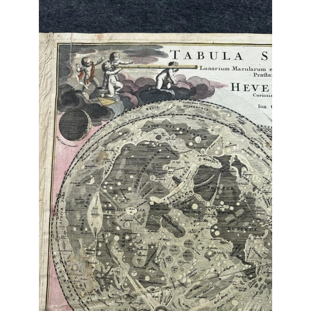 Tabula Selenographica Map from Johann Gabriel Doppelmayr, 1720 For Sale - Image 11 of 13