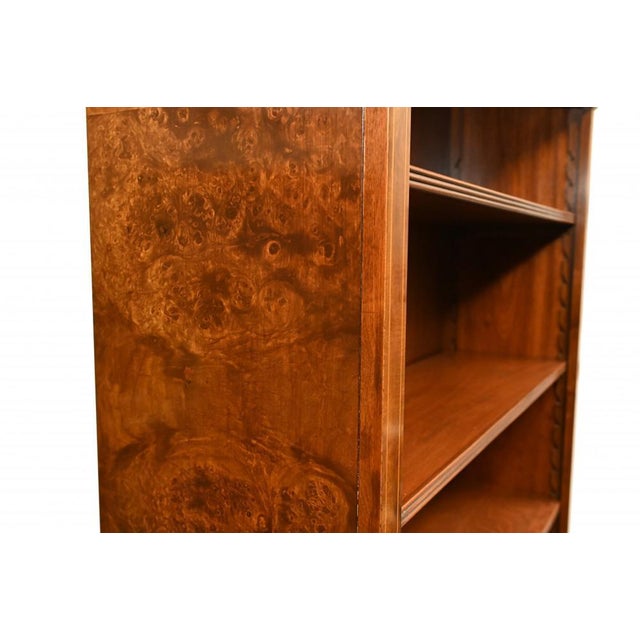 Regency Sheraton Open Front Walnut Bookcases, Set of 2 For Sale - Image 14 of 15