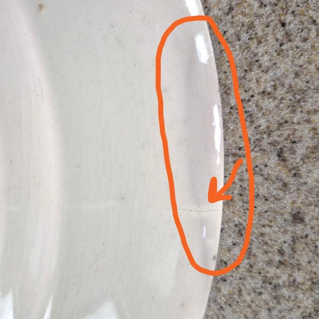 1940s Hand Painted Vintage Blue Ridge Plate: "Tumbling Petals" From Southern Potteries Usa For Sale - Image 9 of 14