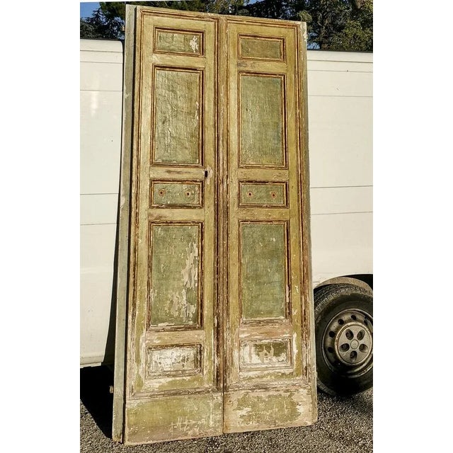 Two-Leaf Door with Original Lacquer, 1700s For Sale - Image 9 of 9